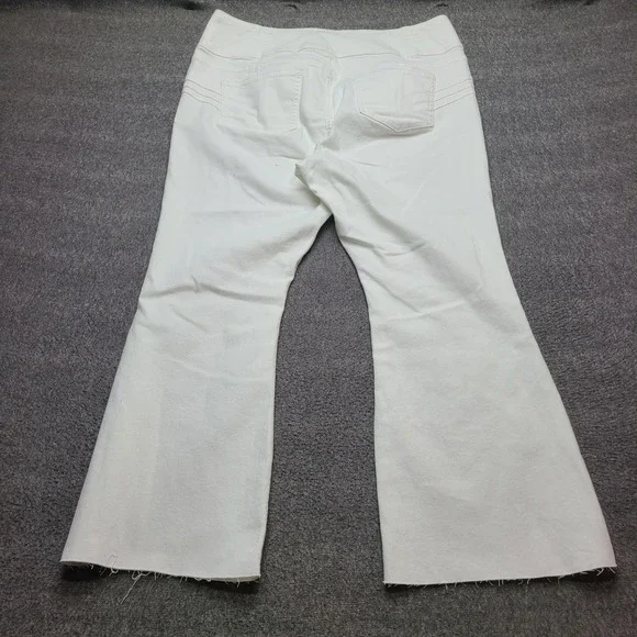 Bold Elements Crop Flare Jeans Womens 18 High Rise Tummy Control Denim Pants - Picture 7 of 9